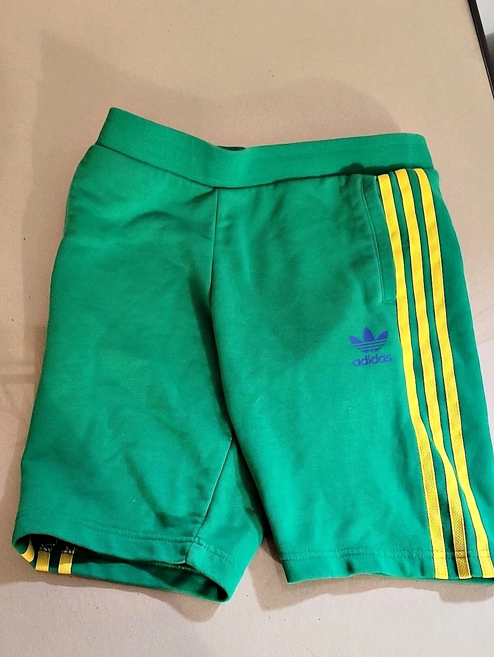 adidas Adicolor 3-Stripes Shorts Kids Shorts Green & Yellow